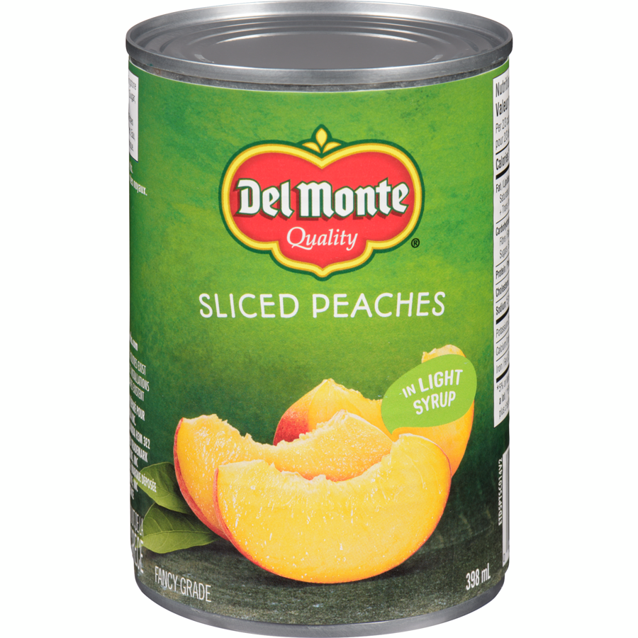 Del Monte Sliced Peaches in Light Syrup 398ml - Case of 12