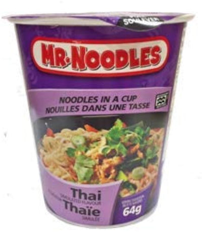 Mr. Noodles Cup Thai Flavor 64g (12 pack)