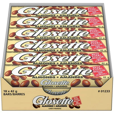 Glosette Almonds Bar 42g - 18ct