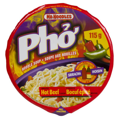 Mr. Noodles Big Bowl Pho Hot Beef Flavor 115g (12 pack)
