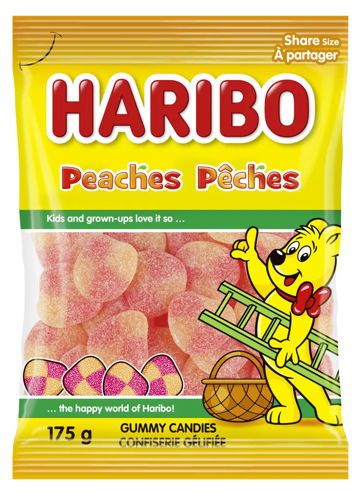 Haribo Peaches (Case of 12) - Canada (Product of Germany)
