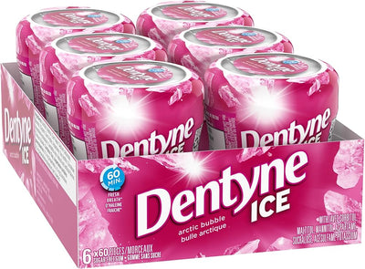 Dentyne Arctic Bubble Gum Tubs - 6ct