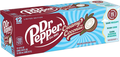 Dr Pepper Creamy Coconut Can 355ml - Case of 12