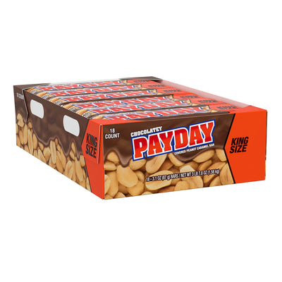 Payday Chocolatey Peanut Caramel King Size Bars 87g - 18ct