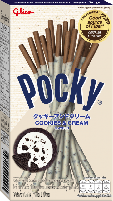 Pocky Cookies & Cream Biscuit Sticks 41g - 10ct (Thailand)