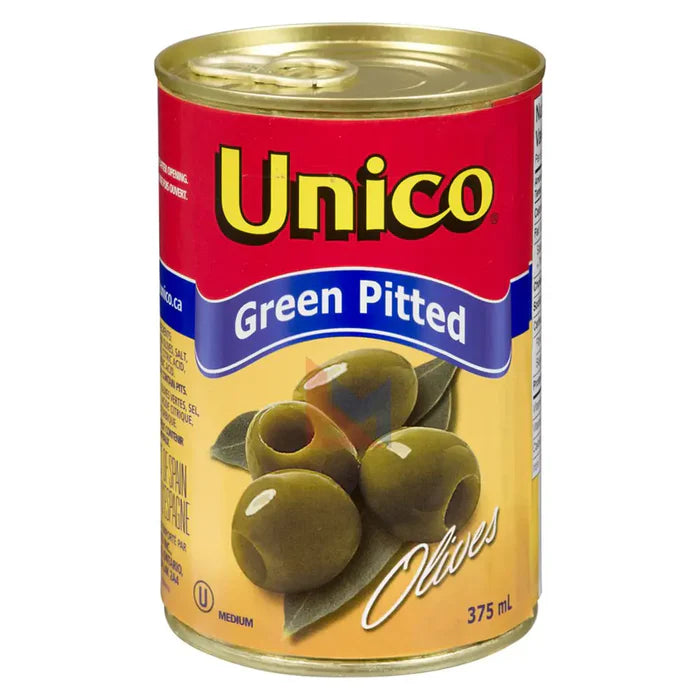 Unico Pitted Green Olives 375ml - Case of 24