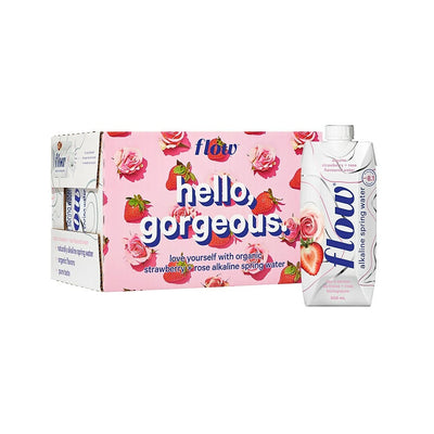 Flow Water Strawberry Rose 500Ml - 12Ct