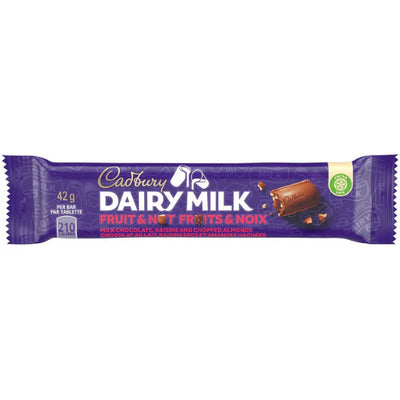 Cadbury Dairy Milk Fruit & Nut Bars 42g - 24ct