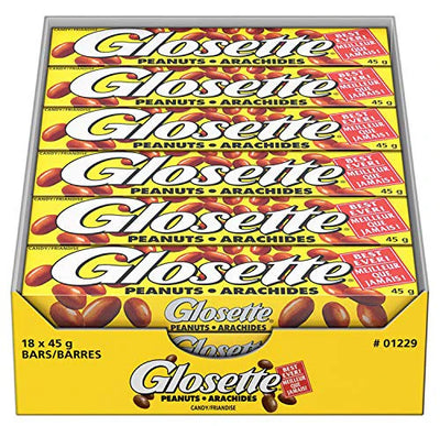 Glosette Peanuts Bar 45g - 18ct