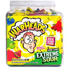 Warheads Extreme Sour Hard Candy 964g - 240Ct Tub