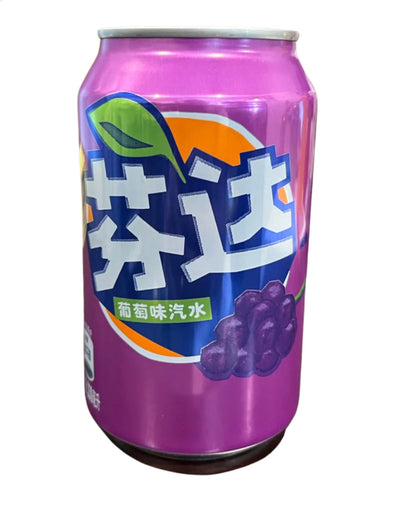 Fanta Grape Flavor (Fat Can)  - China - (Case of 12)