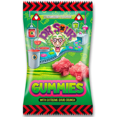 Dr Sour Gummies Strawberry Peg Bag 200G - Case of 12