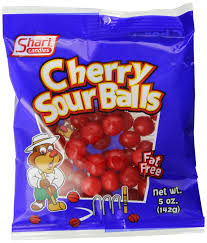 Shari Cherry Sour Balls Bag 142g  - (Case of 12)