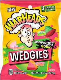 Warheads Wedgies 127g Peg Bag - Case of 12