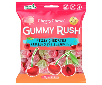 Gummy Rush Fizzy Cherries (Case of 12)