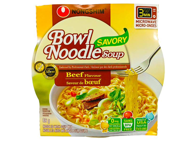 Nongshim Beef Noodle Soup (12 cups)
