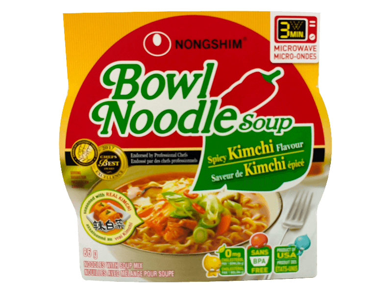 Nongshim Spicy Kimchi Noodle Soup (12 cups)