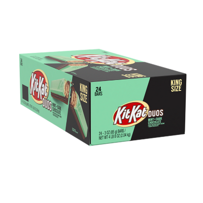 Kit Kat Duos Dark Chocolate Mint King Size 85g - 24 Bars