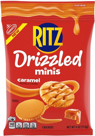 Ritz Drizzled Minis Caramel 4oz - 12ct