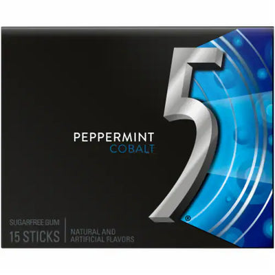Wrigley's 5 Peppermint Cobalt 15 Sticks - 10ct