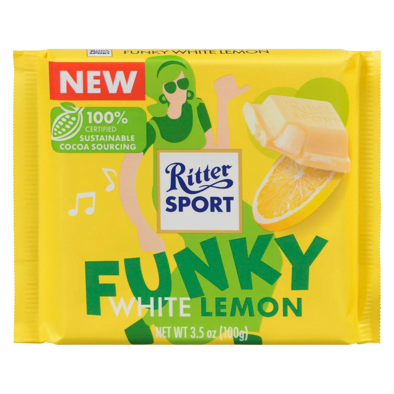 Ritter Sport Funky White Lemon Bars 100g - 11ct