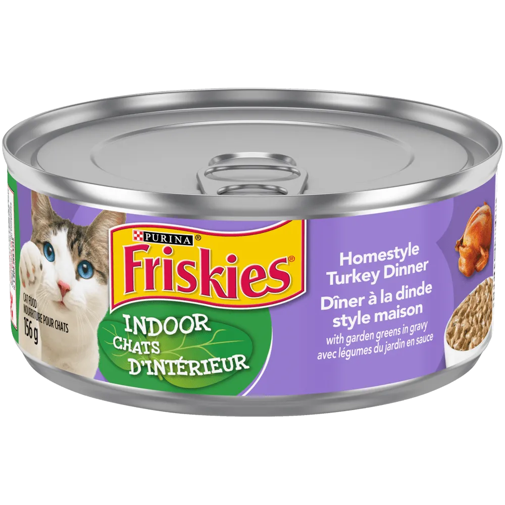 Friskies Indoor Homestyle Turkey Dinner Cat Food 156g - Case of 24
