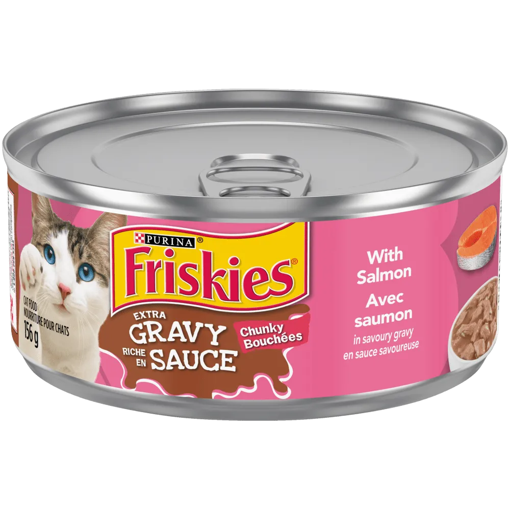 Friskies Extra Gravy with Salmon Cat Food 156g - Case of 24