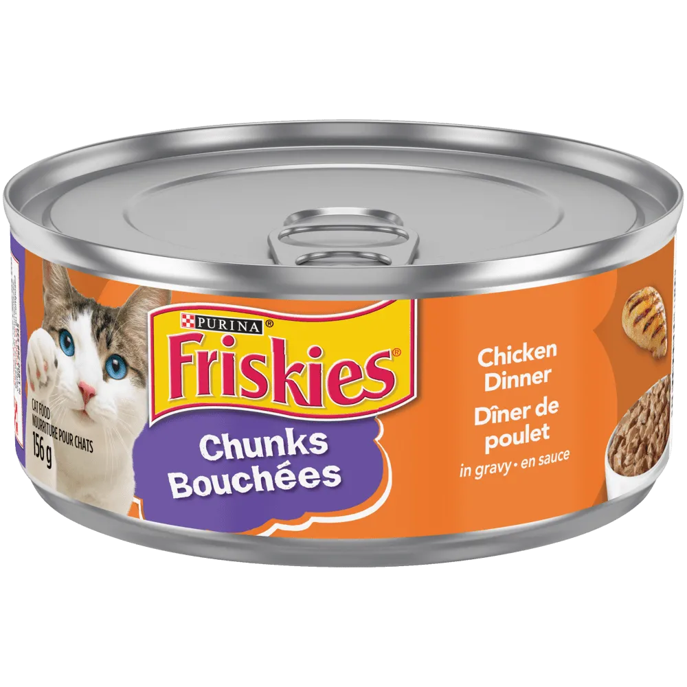 Friskies Chunks Chicken Dinner Cat Food 156g - Case of 24
