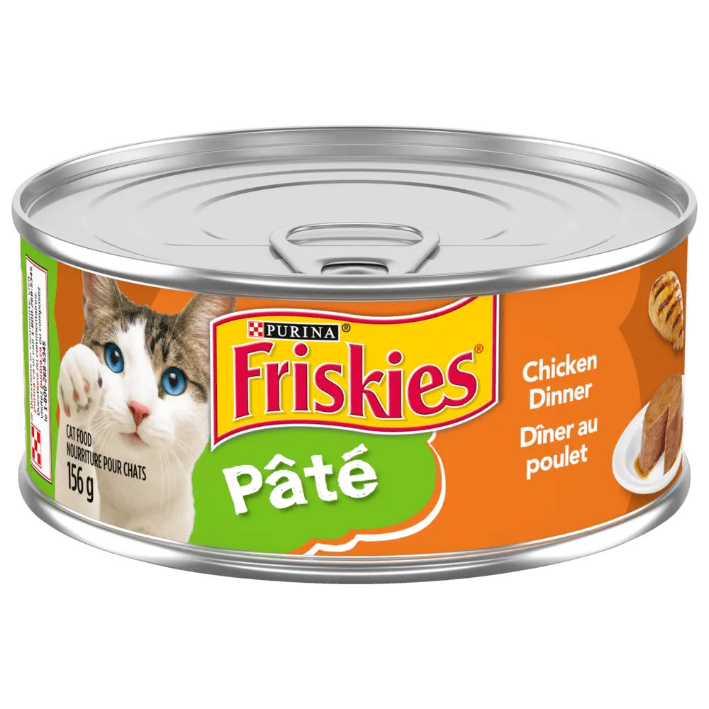 Friskies Pâté Chicken Dinner Cat Food 156g - Case of 24
