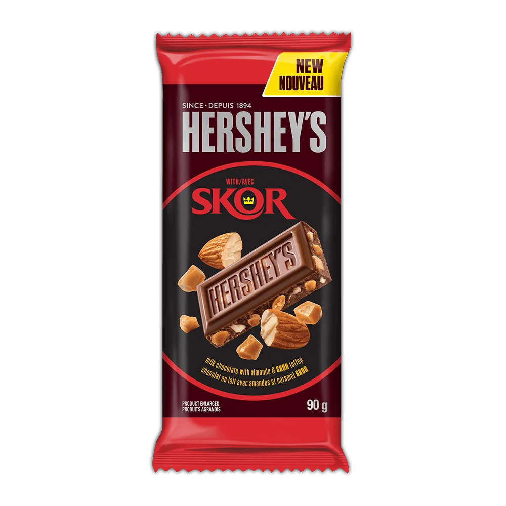 Hershey’s SKOR Milk Chocolate Bar 90g - Case of 14