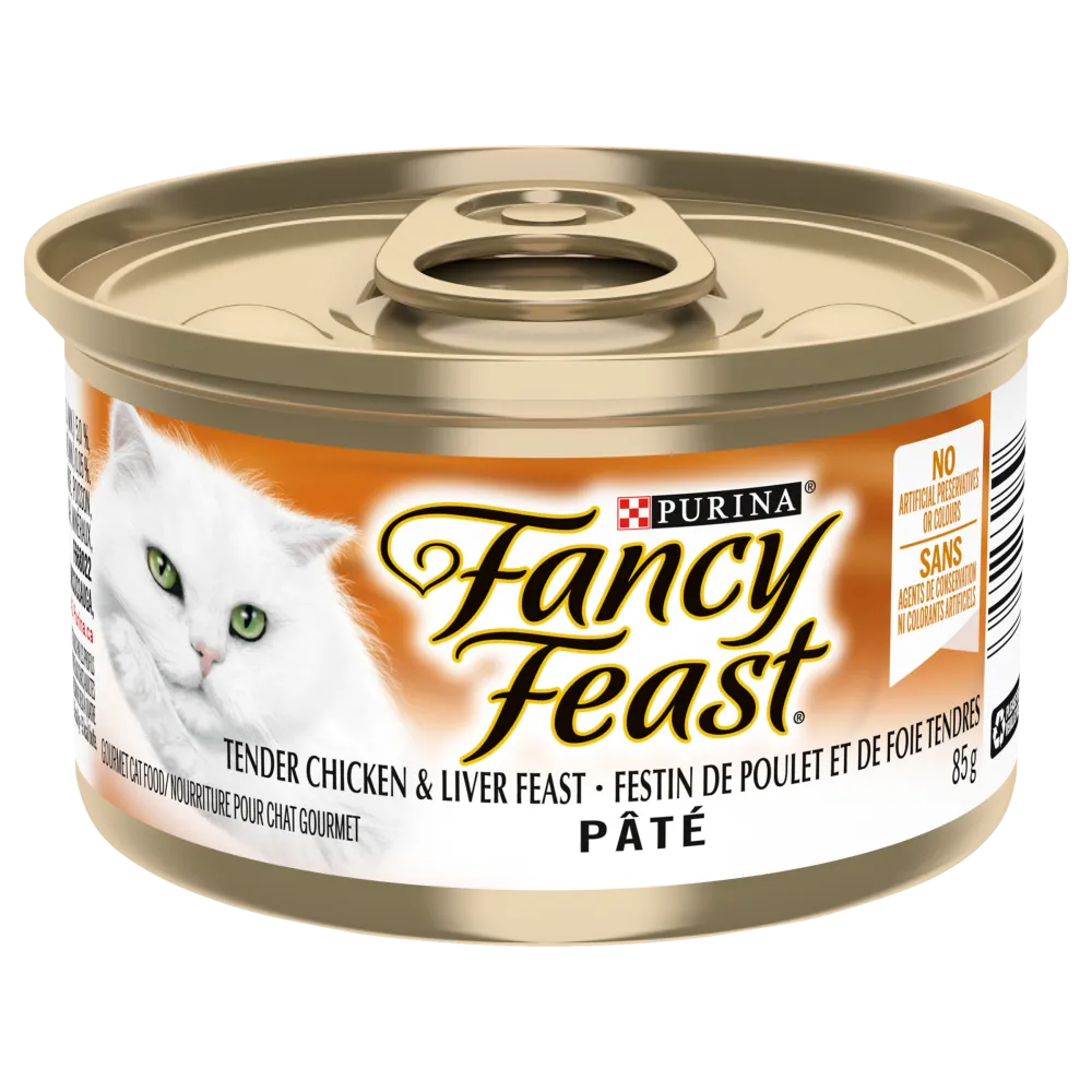 Purina Fancy Feast Tender Chicken & Liver Pâté Cat Food 85g - Case of 24