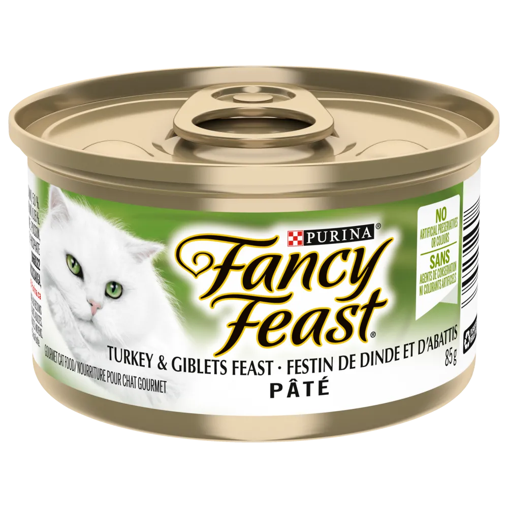 Purina Fancy Feast Turkey & Giblets Pâté Cat Food 85g - Case of 24