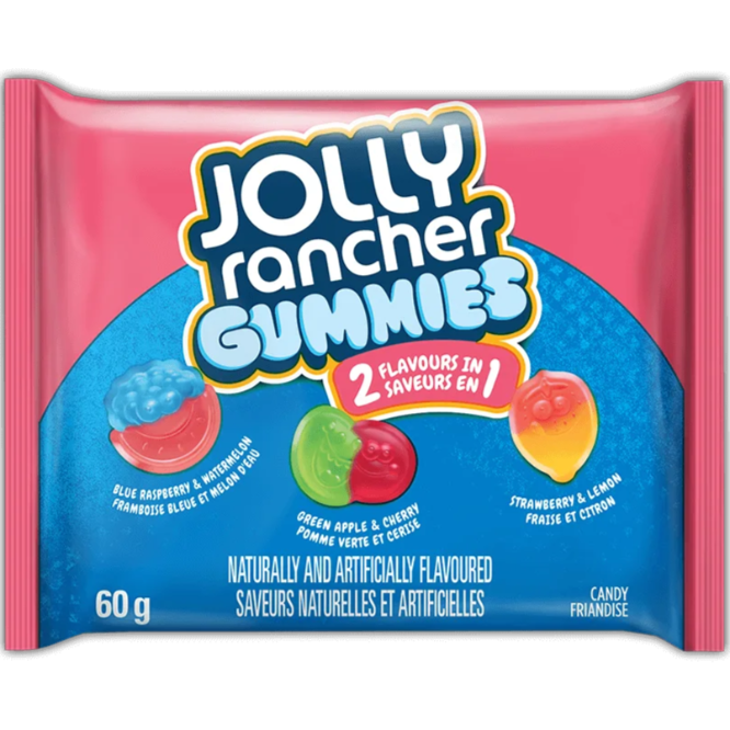 Jolly Rancher 2-in-1 Gummies 60g - 18ct