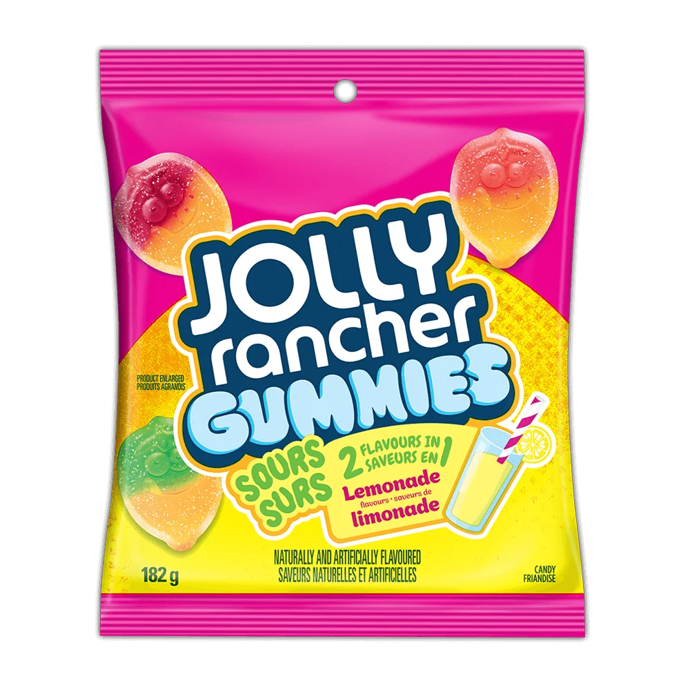 Jolly Rancher 2-in-1 Gummies Lemonade Sours 182g (Case of 10)