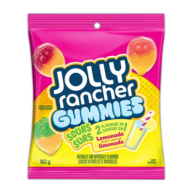 Jolly Rancher 2-in-1 Gummies Lemonade Sours 182g (Case of 10)