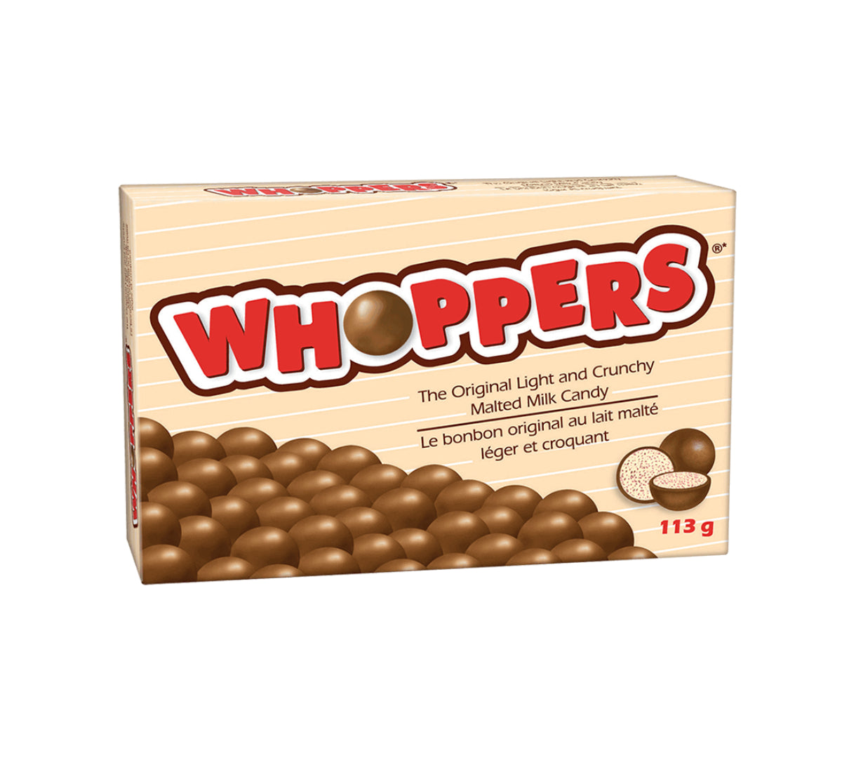 Whoppers Malted Milk Original Candy 113g - 12 pack