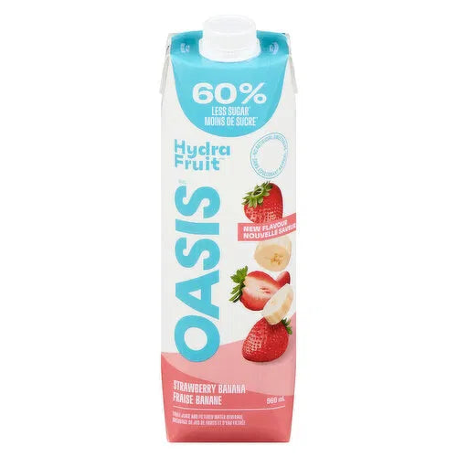 Oasis Hydrafruit Strawberry Banana 960ml (12 Pack)