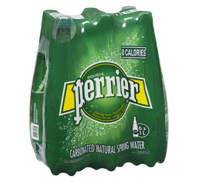 Perrier Carbonated Natural Spring Water Regular Flavor 1L(6pack)