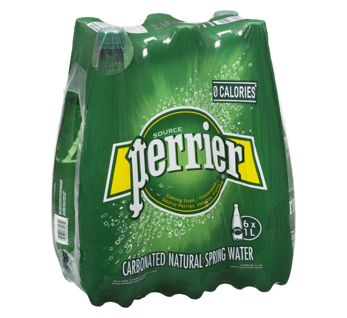 Perrier Carbonated Natural Spring Water Regular Flavor 1L(6 pack)