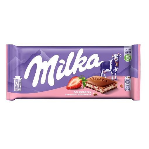 Milka Strawberry Bar 100g - Case of 22 (EU)