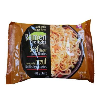 Ramen Delight Beef Instant Noodles 85g - 24ct