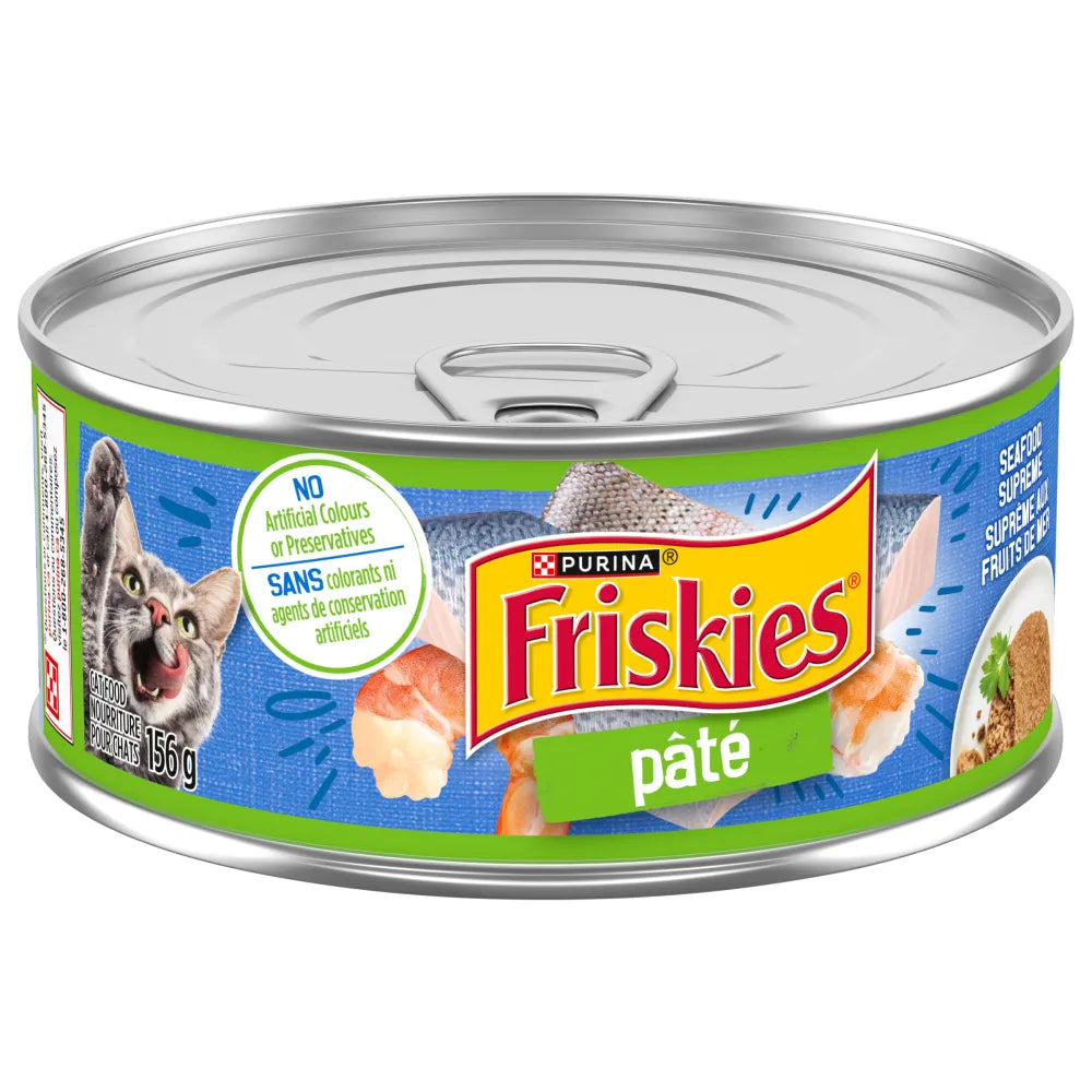 Friskies Pâté Seafood Supreme Cat Food 156g - Case of 24