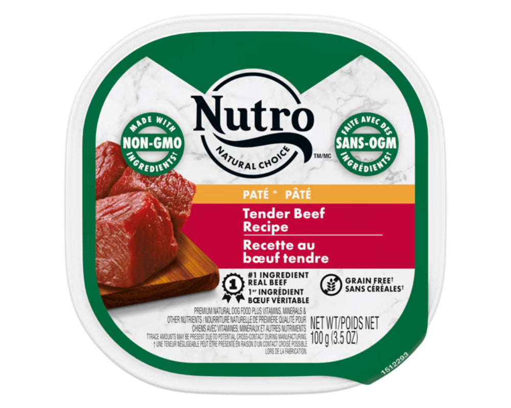 Nutro Pâté Tender Beef Dog Food 100g - Case of 24