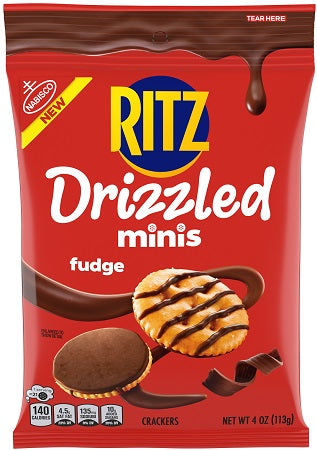 Ritz Drizzled Minis Fudge 4oz - Case of 12
