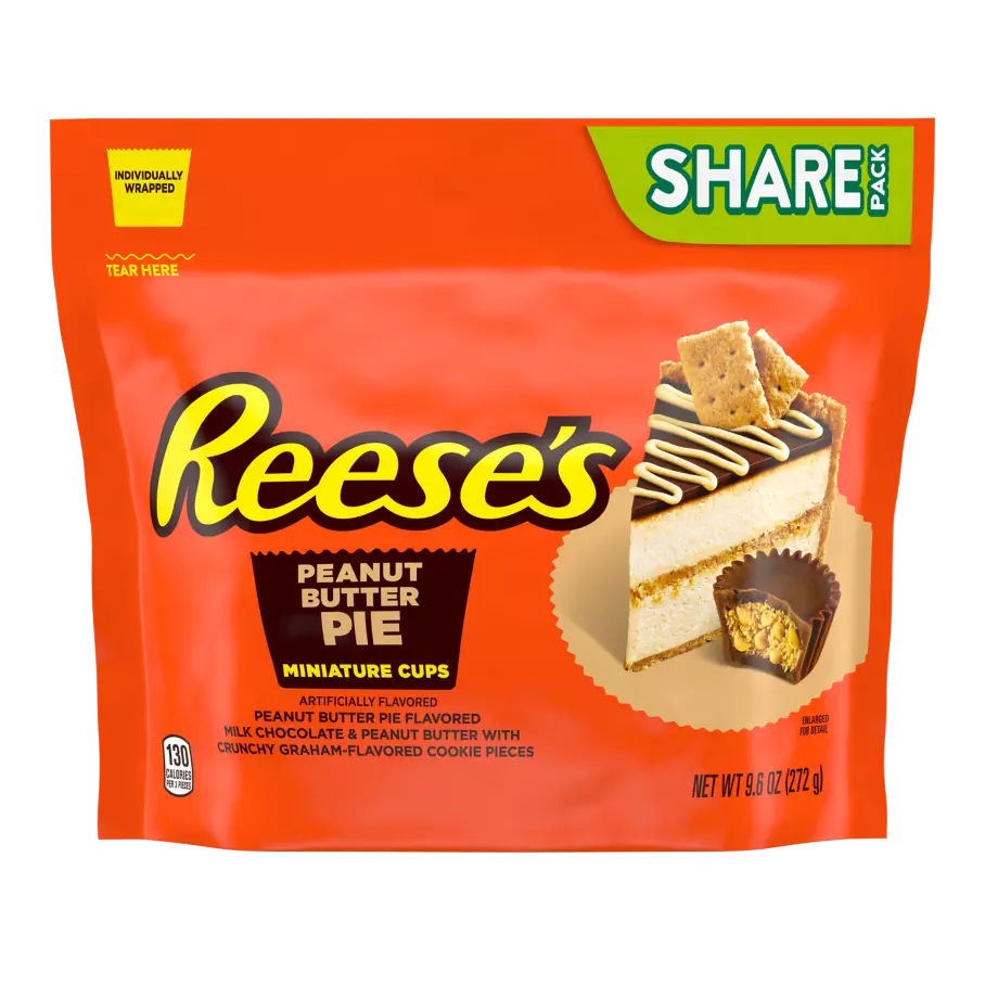 Reese's Peanut Butter Pie Miniatures Peanut Butter Cups 272g - Case of 12