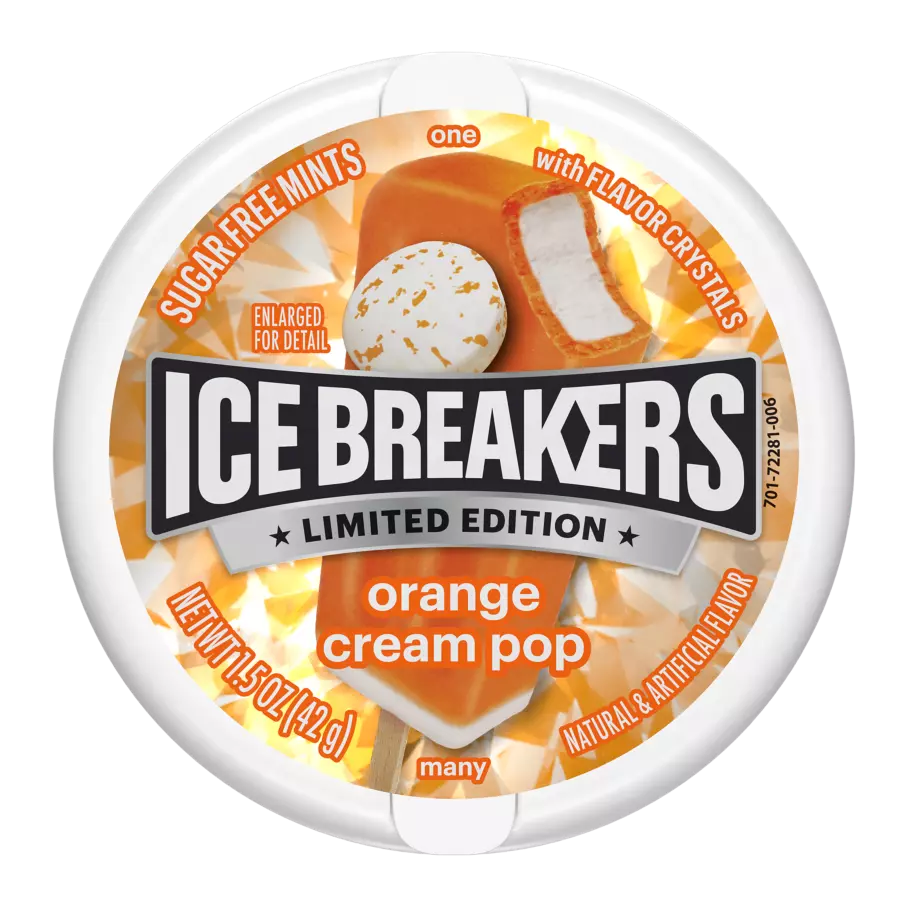 Ice Breakers Orange Cream Pop Tins - 8ct