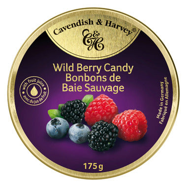 Cavendish & Harvey Wild Berry Candy Tins - Case of 9