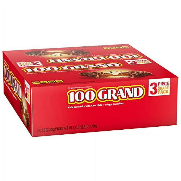 100 Grand Chocolate Bar 2.2oz (63g) - 24ct