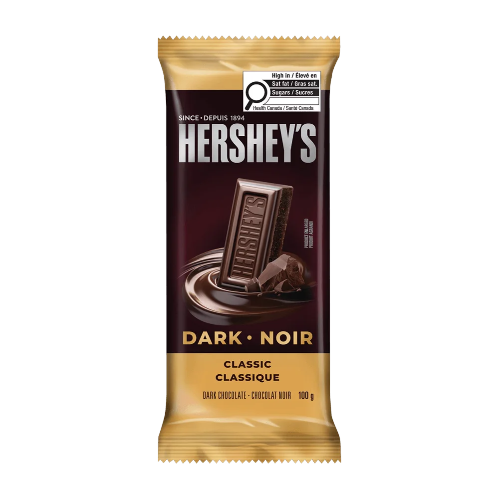 Hershey’s Dark Chocolate Bar 100g - Case of 14