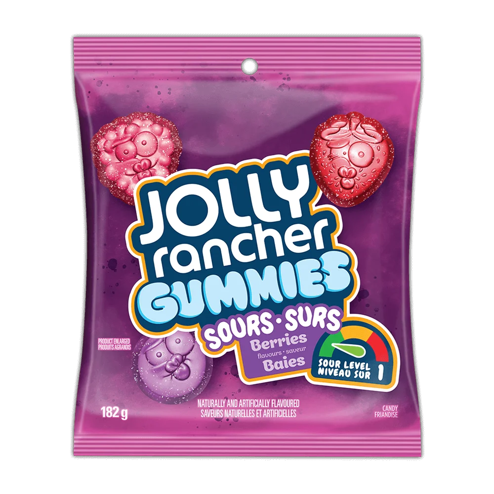 Jolly Rancher Gummies Sours Berries (Case of 10)